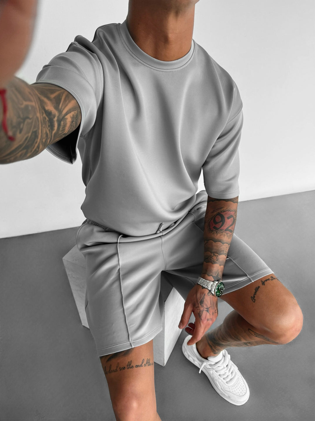 Regular Fit Diver T-shirt - Grey