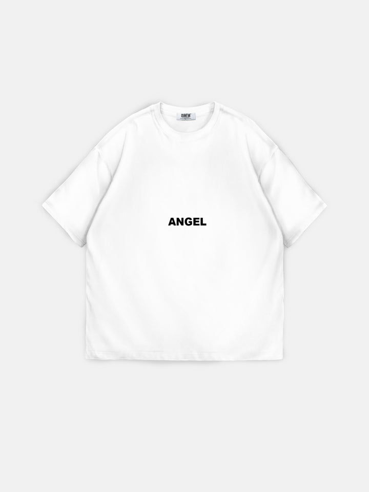 Oversize Fire Angel T-Shirt - White