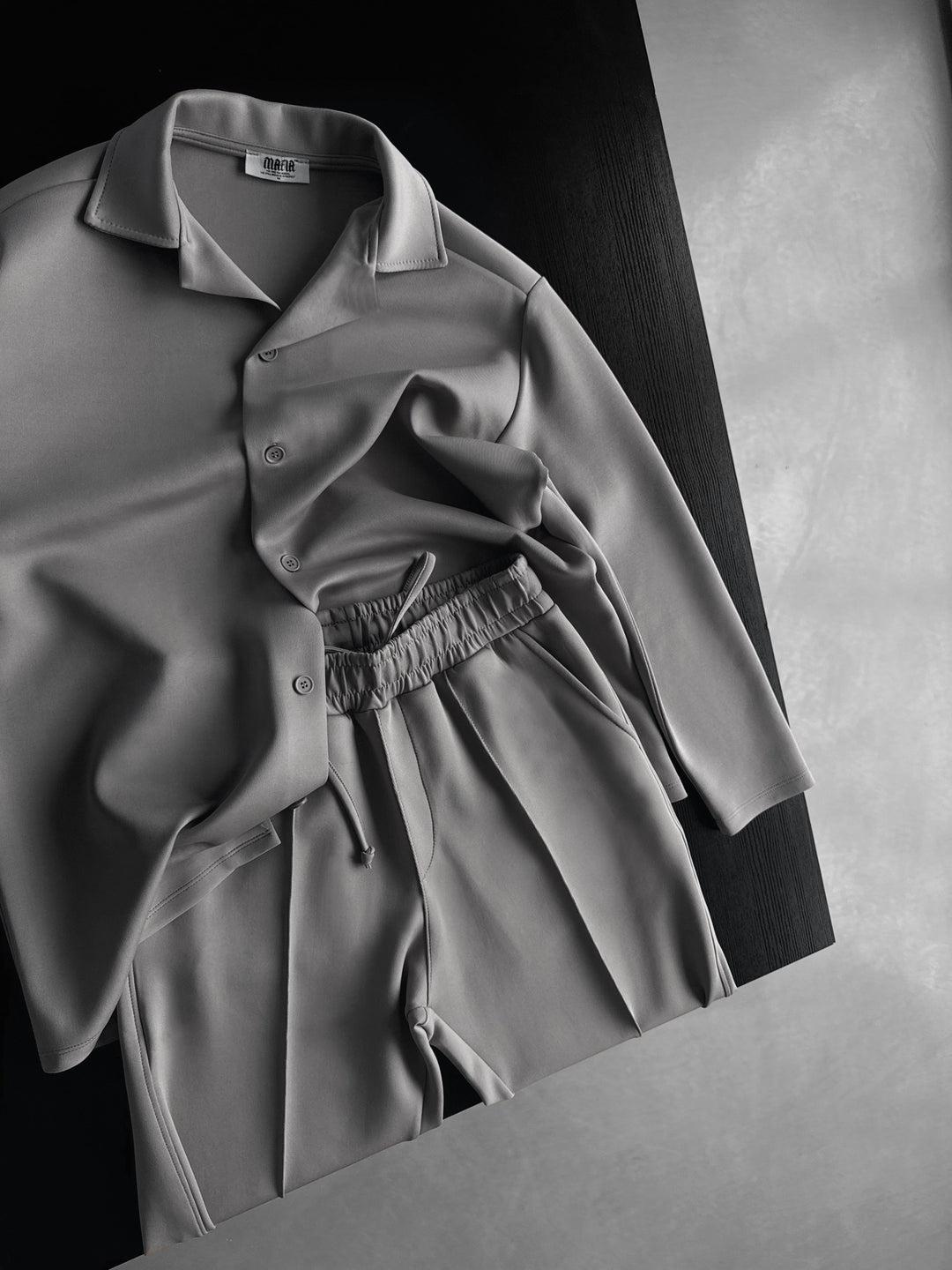 Oversize Diver Long Sleeve Shirt - Grey