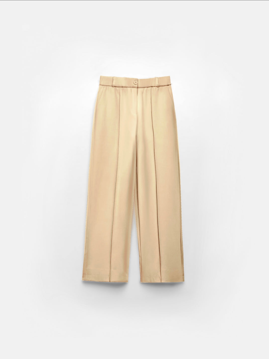 High Waist Trousers - Beige