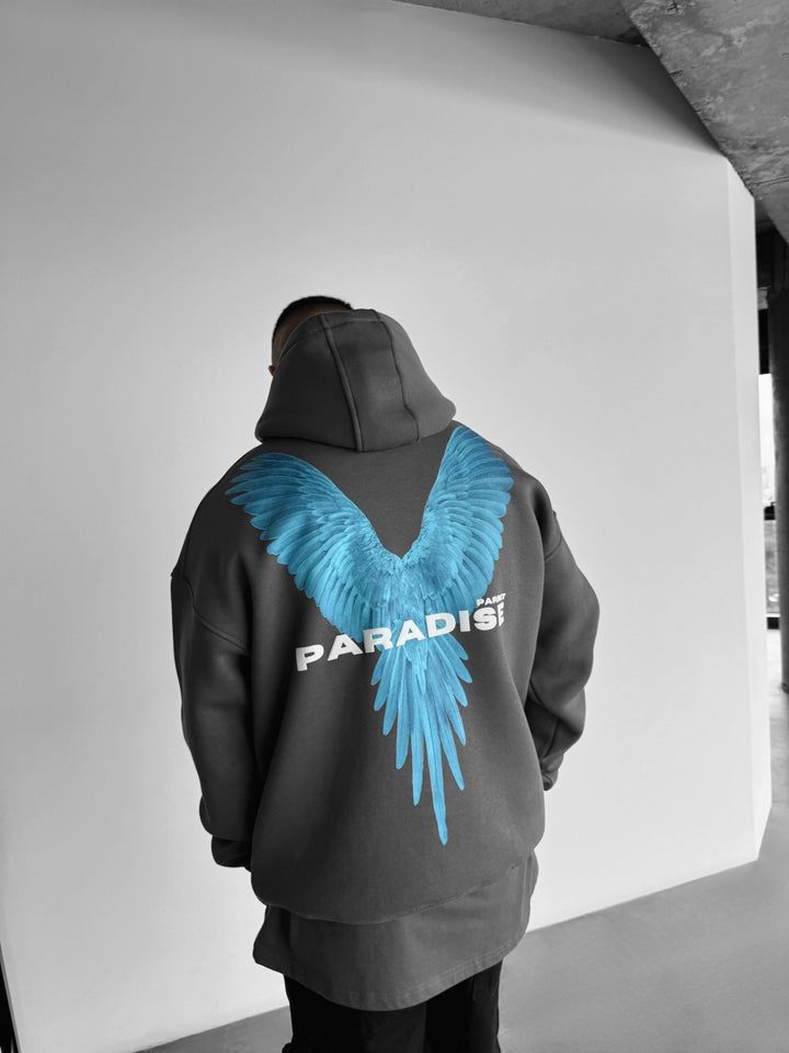 Oversize Parrot Hoodie - Anthracite