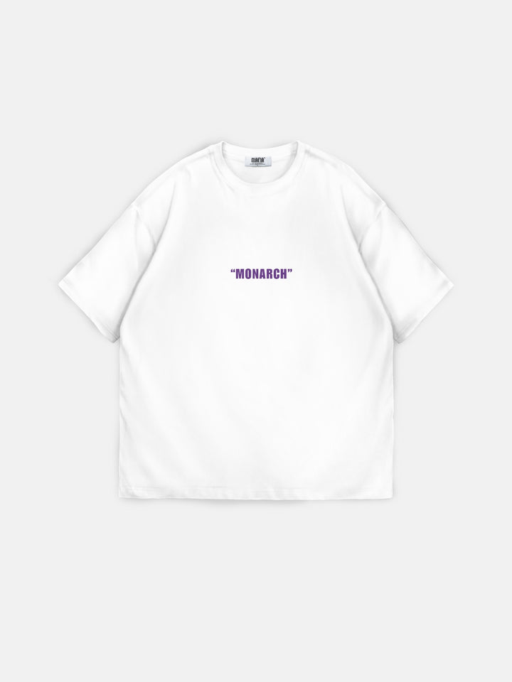 Oversize "Monarch" T-Shirt - Ecru and Lila