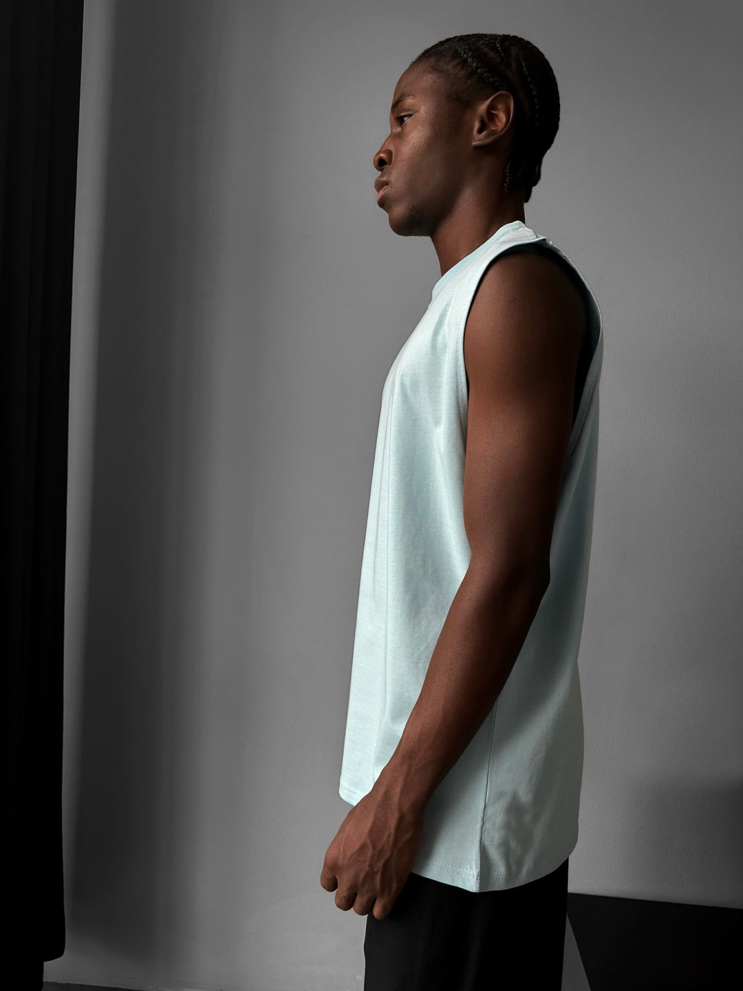 Oversize Basic Tanktop - Babyblue