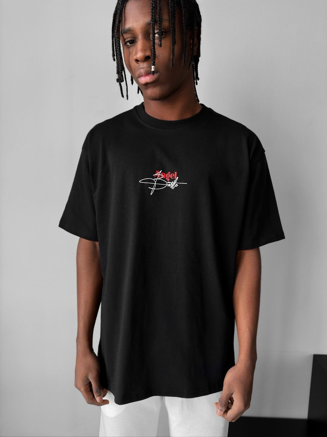 Oversize Carpet Angel T-Shirt - Black