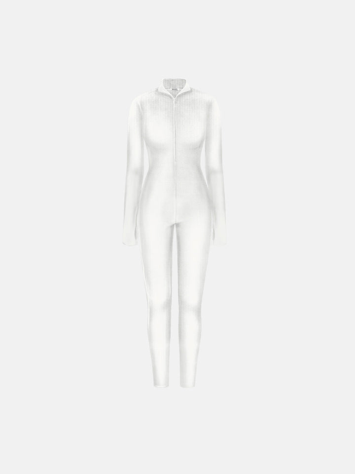 Full Body Zipper Suit - Ecru