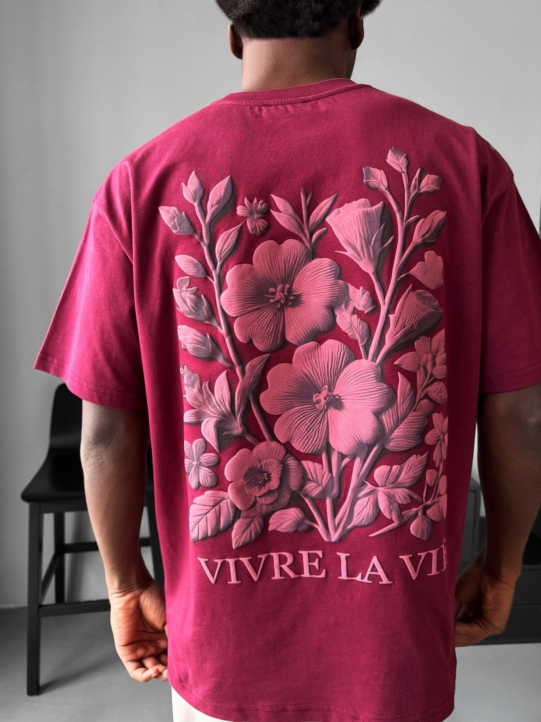Oversize 'Vivre la Vie' T-Shirt - Port Royale
