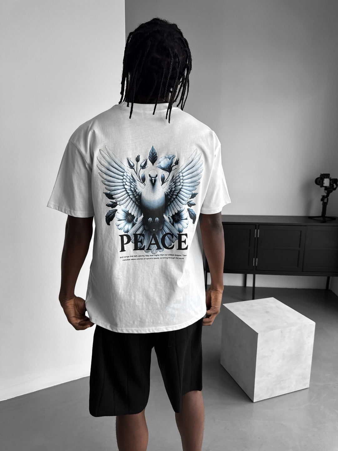 Oversize Peace T-Shirt - Ecru
