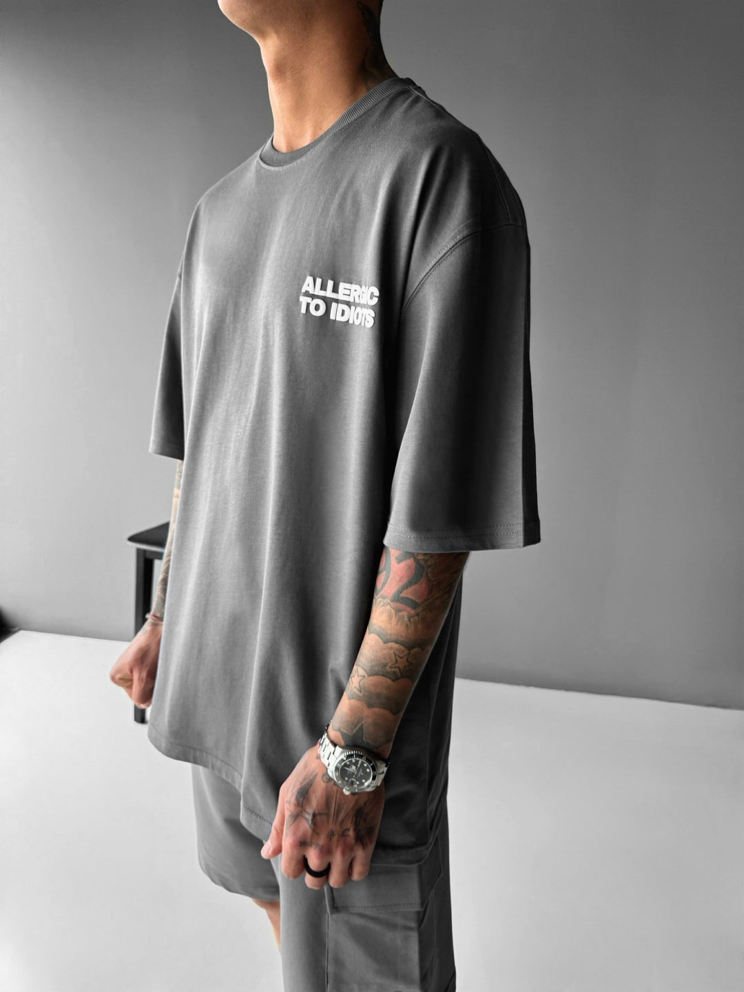 Oversize Statement T-shirt - Anthracite