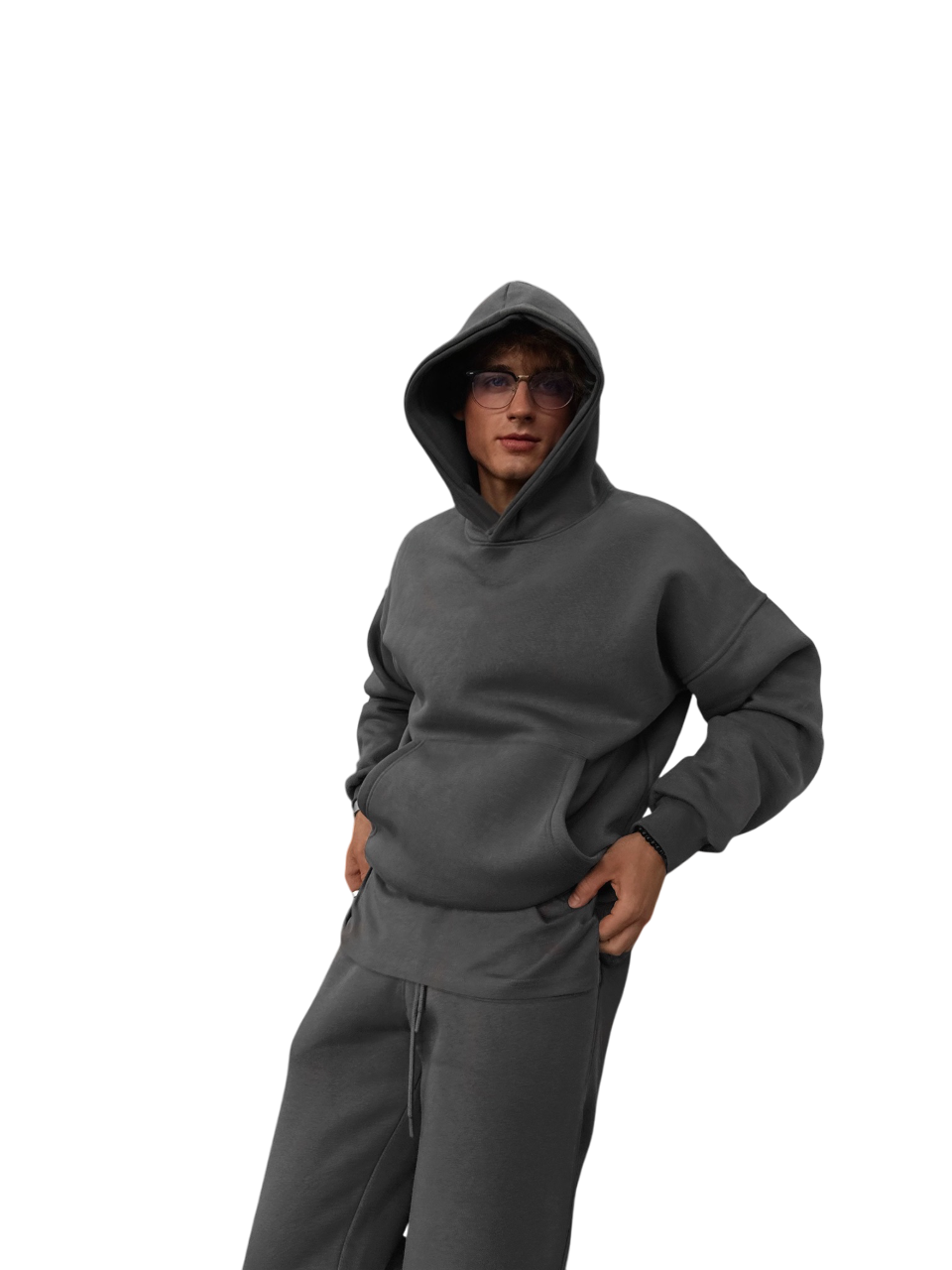 Oversize Basic Hoodie - Anthracite