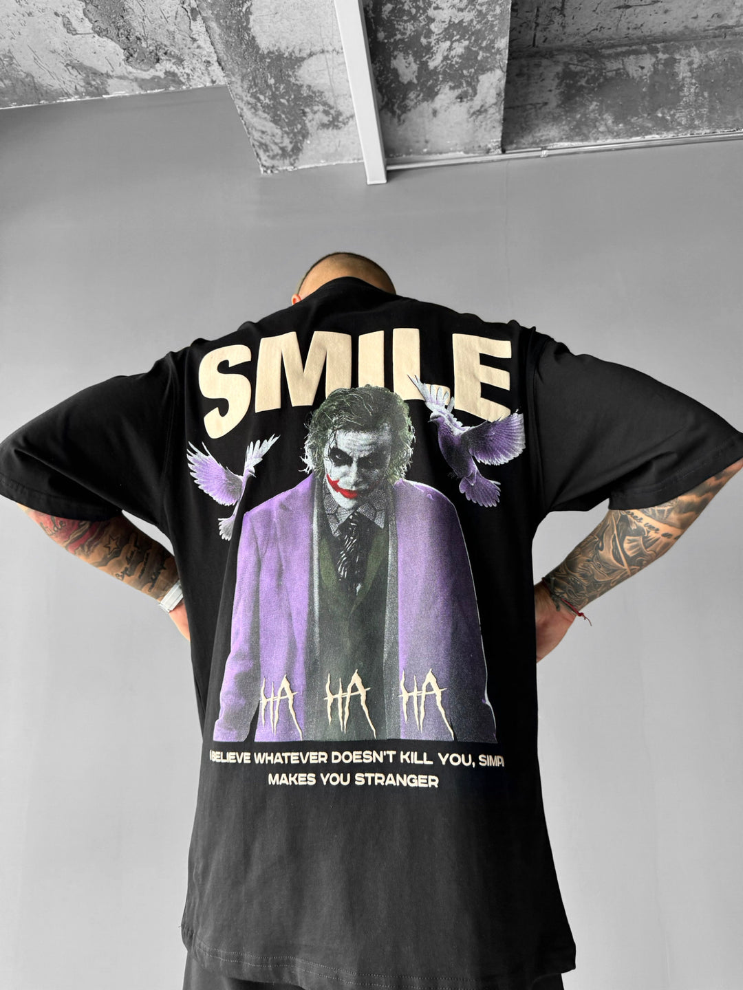 Oversize Smile T-Shirt - Black