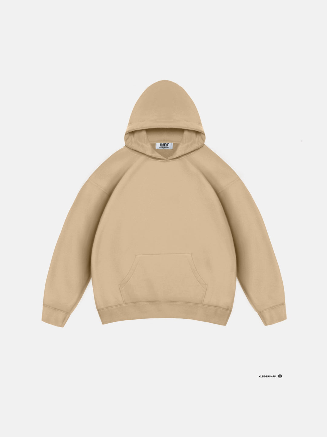 Oversize Basic Hoodie - Beige