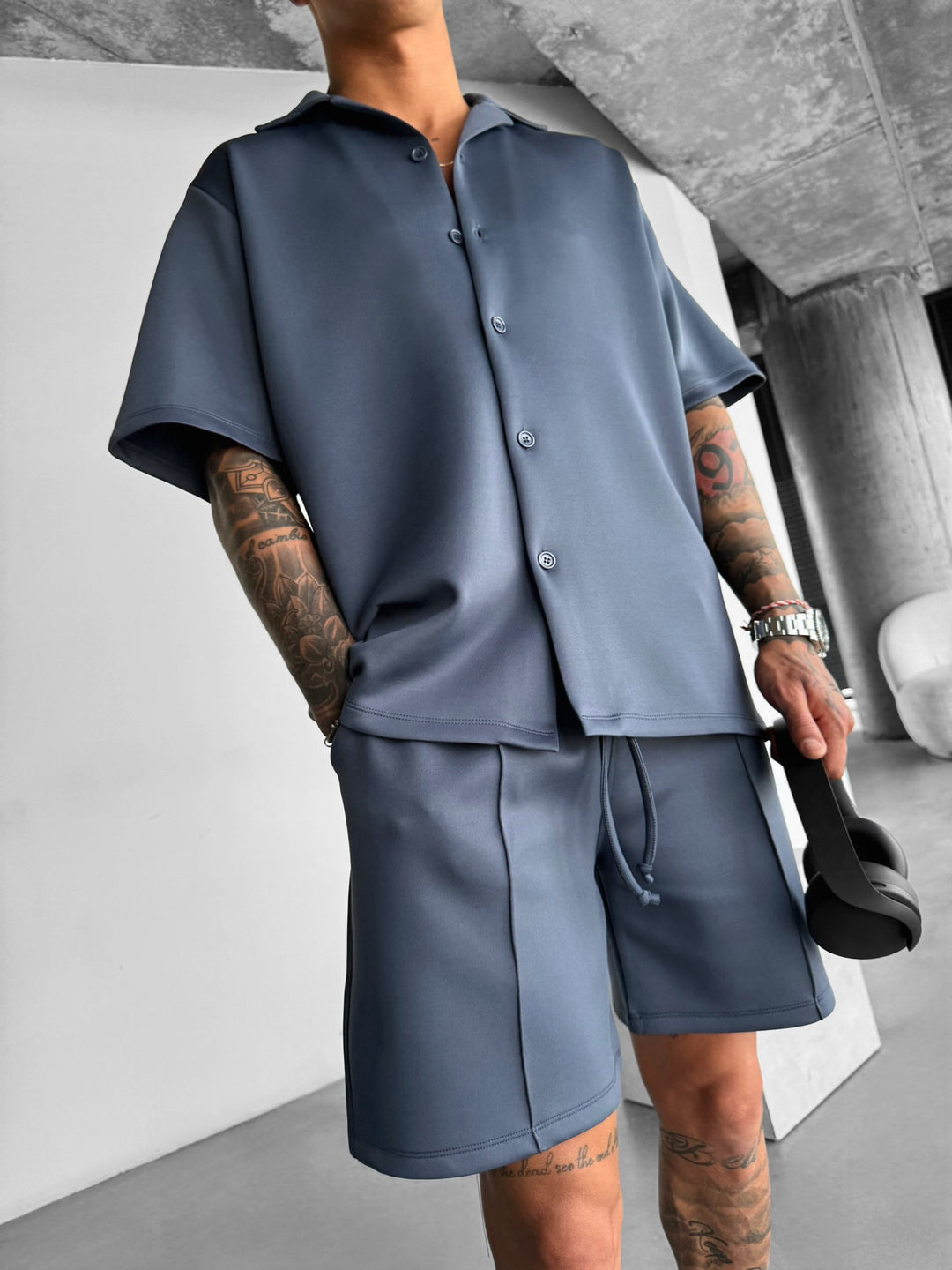 Oversize Diver Shirt - Anthracite