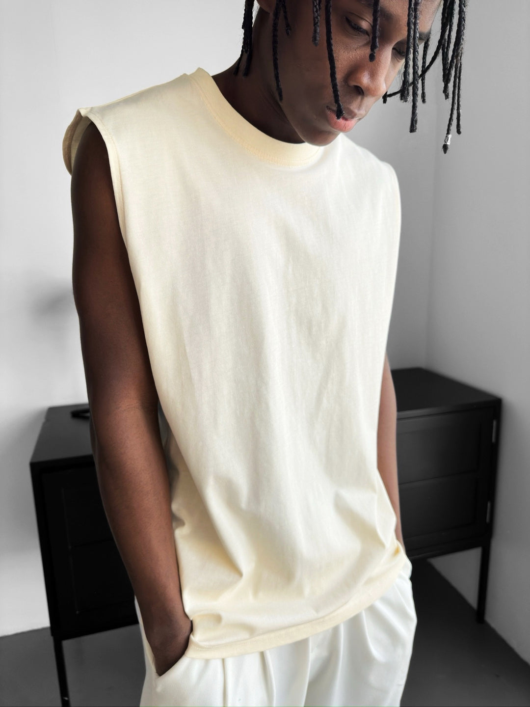 Oversize Basic Tanktop - Antique White