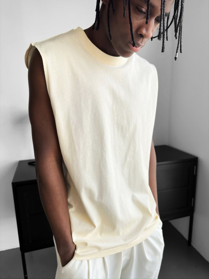 Oversize Basic Tanktop - Antique White