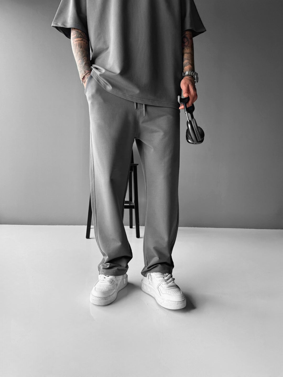 Loose Fit Trousers - Anthracite