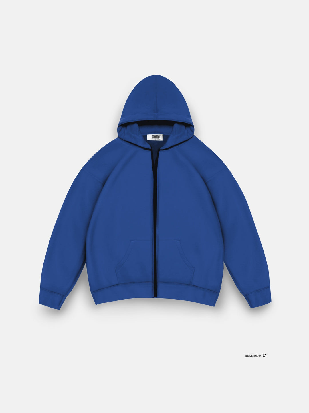Oversize Basic Zipper Hoodie - Surf The Web