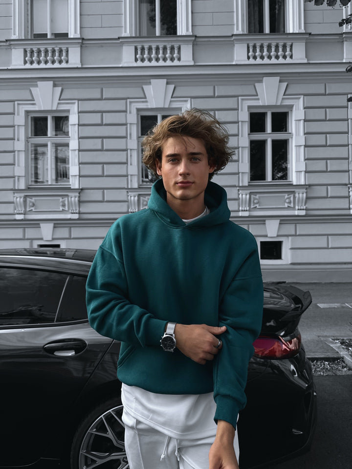Oversize Basic Hoodie - Sea Moss