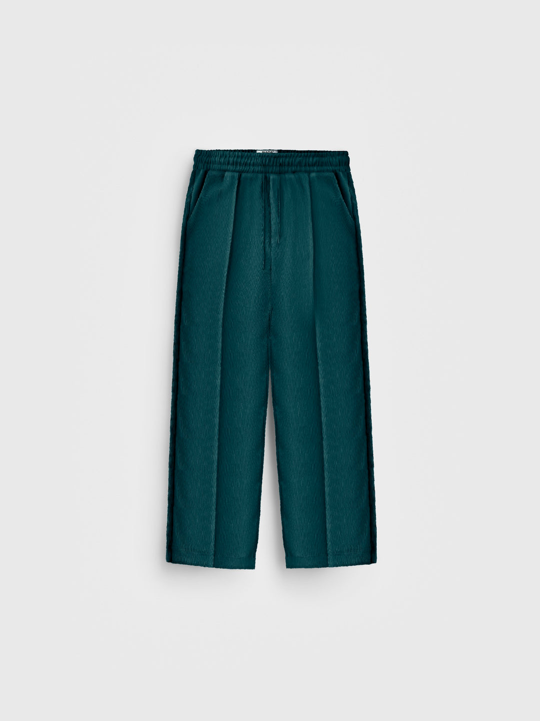 Loose Fit Textured Seam Trousers - Petrol