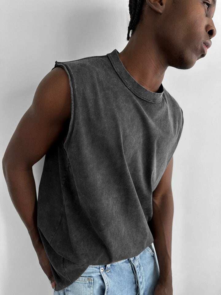 Oversize Washed TankTop - Anthracite