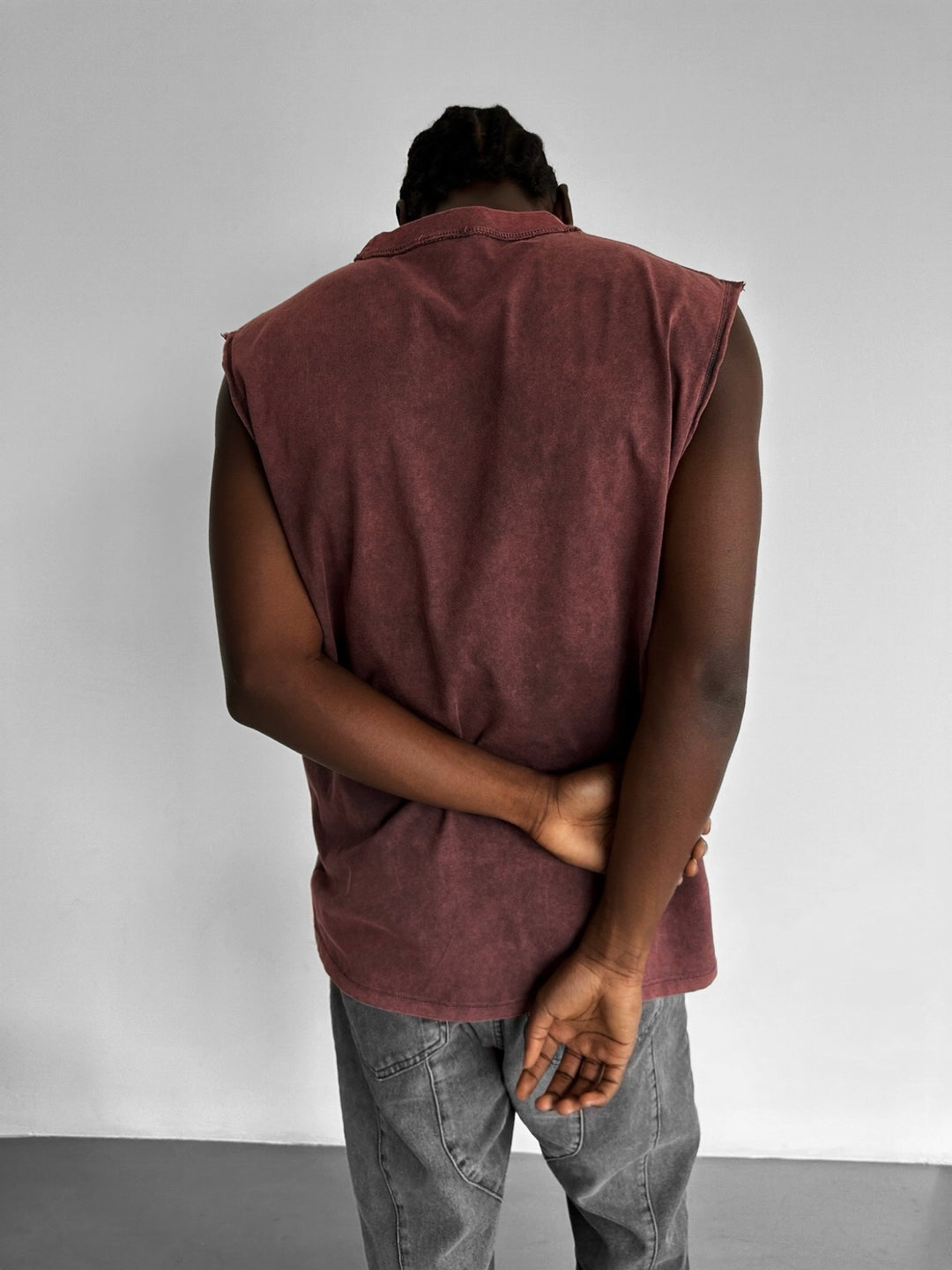 Oversize Washed TankTop - Bordeaux
