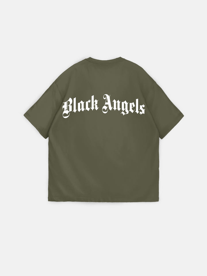 Oversize Black Angels T-Shirt - Terrarium