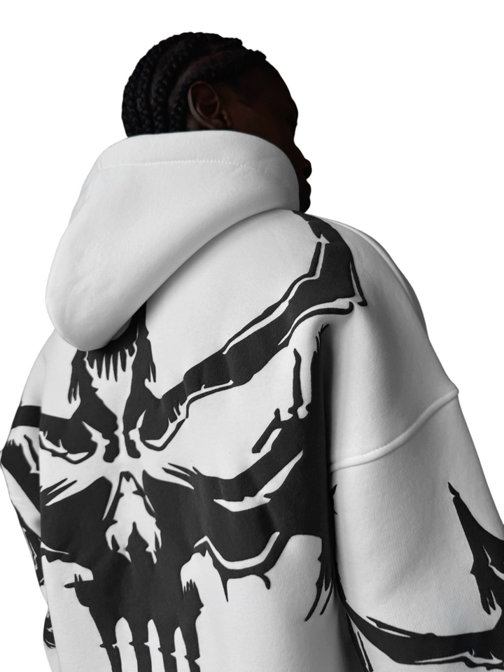 Oversize Ghost Hoodie - White