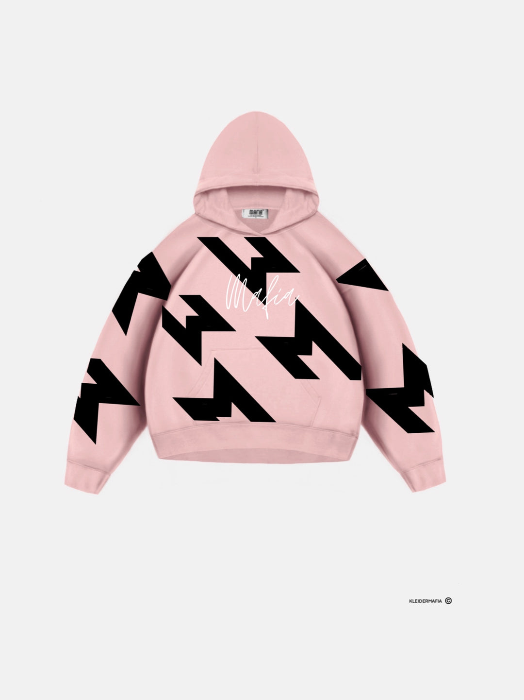 Oversize Women Initial Hoodie - Pouder
