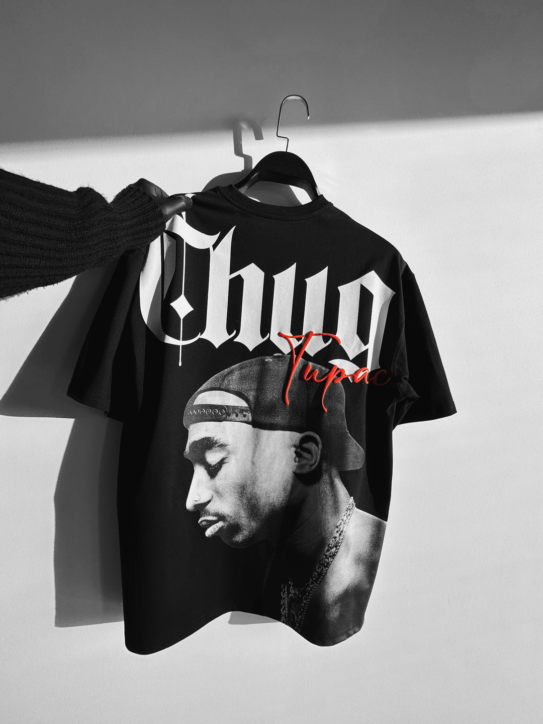 Oversize Thug Life T-shirt - Black