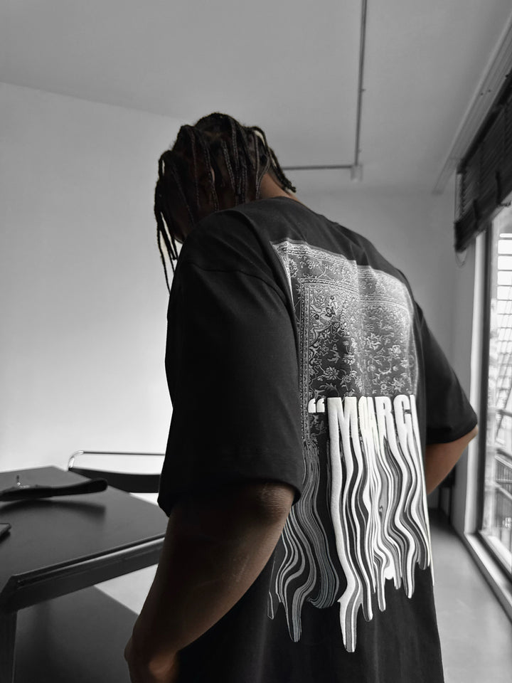 Oversize "Monarch" T-Shirt - Black and White