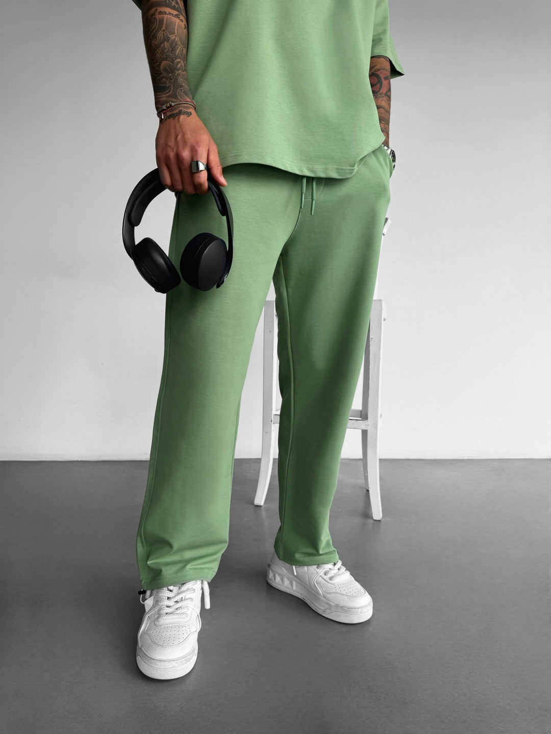 Loose Fit Trousers - Grass