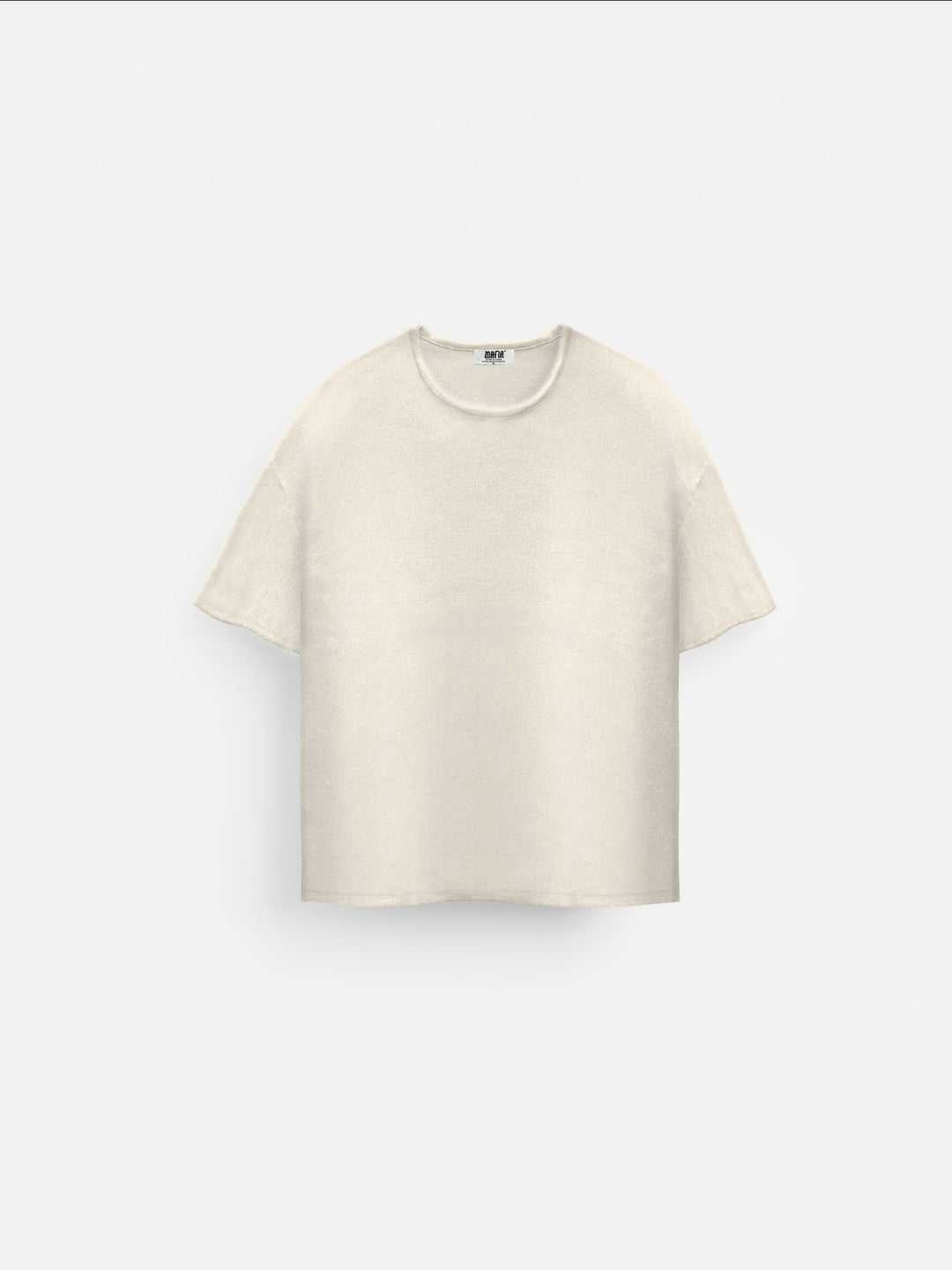 Oversize Knit T-Shirt- Cremé