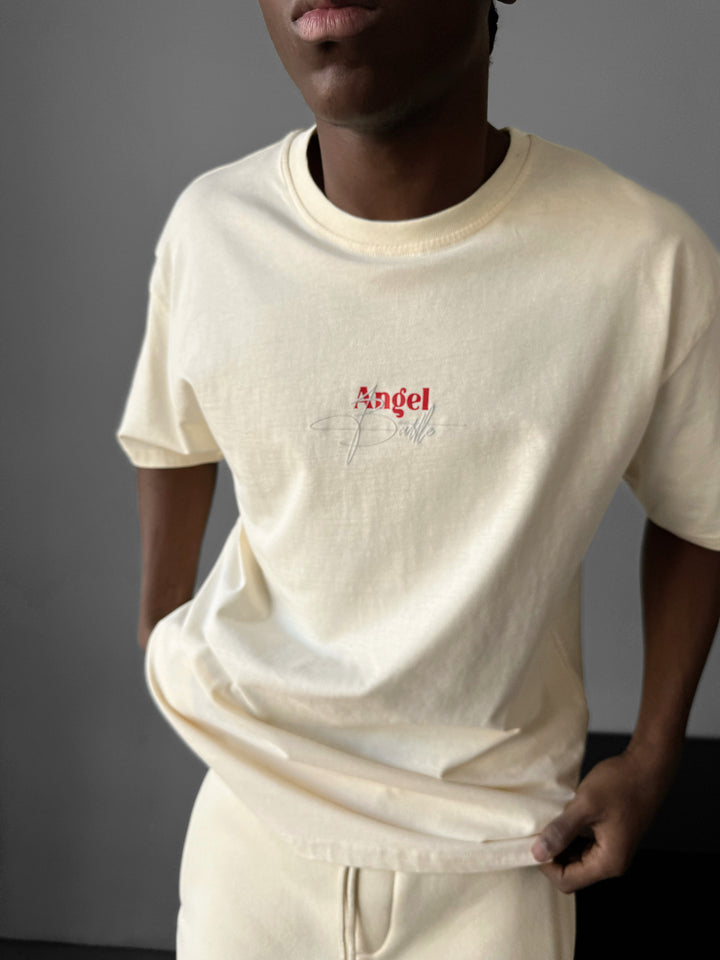 Oversize Carpet Angel T-Shirt - Antique White