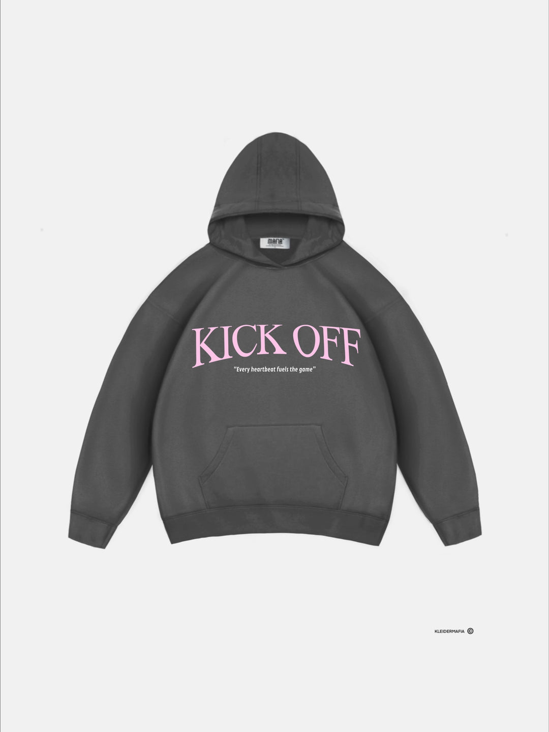 Oversize "KICK OFF" Hoodie - Anthracite