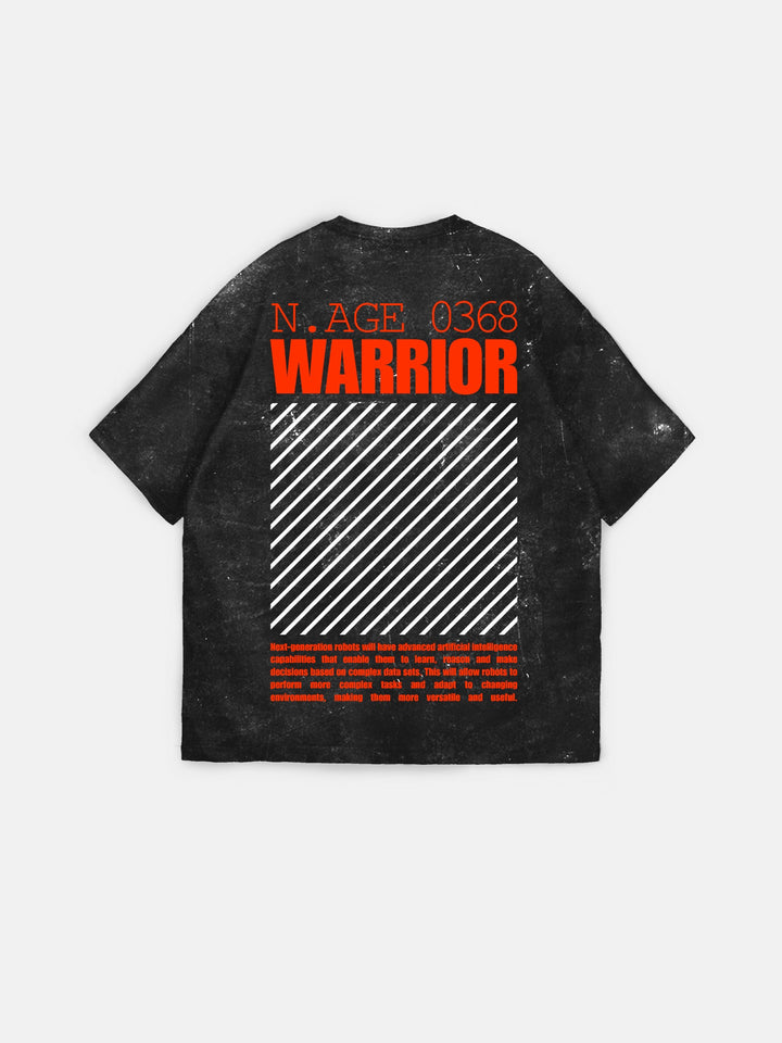 Oversize Warrior T-Shirt - Black and Red