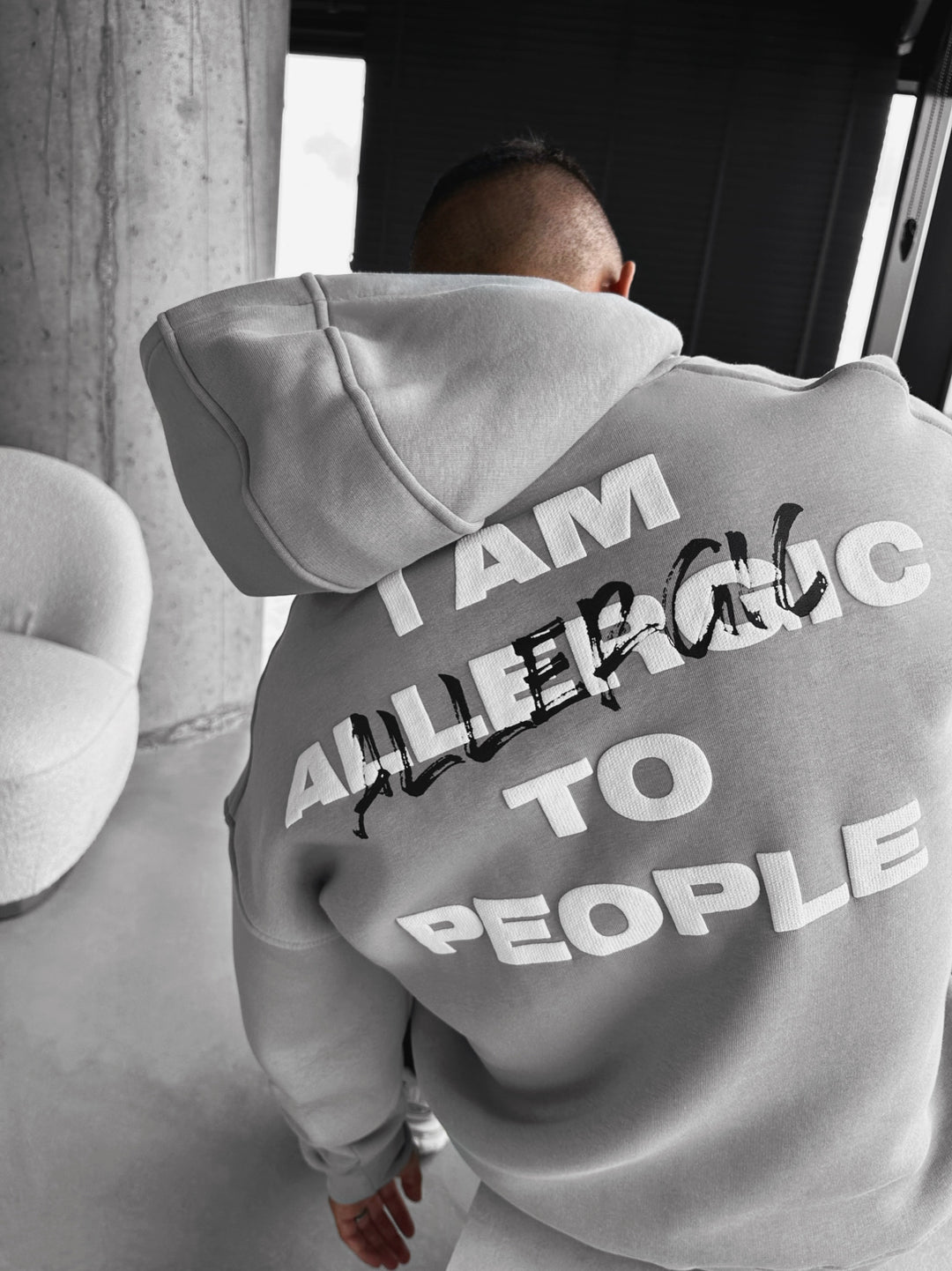 Oversize Allergic Hoodie - Grey