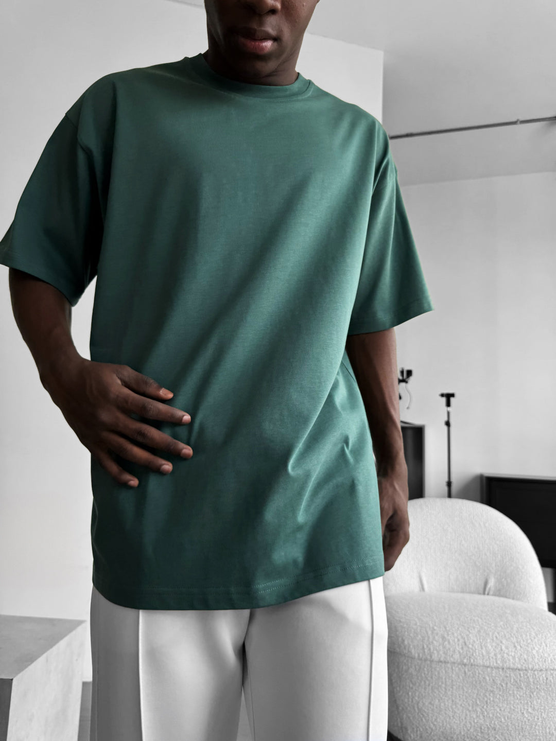 Oversize Basic T-Shirt - Petrol