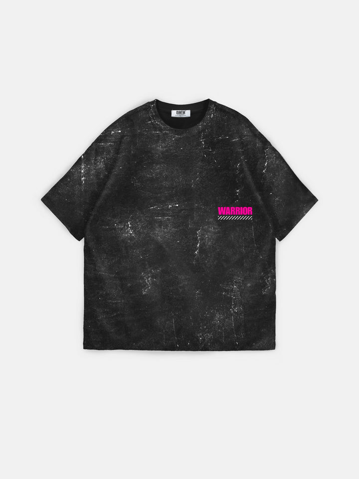 Oversize Warrior T-Shirt - Black and Lila