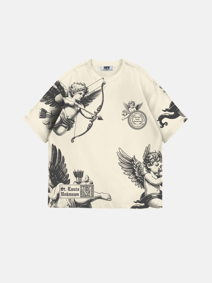 Oversize Guardian Angels T-Shirt - Antique White