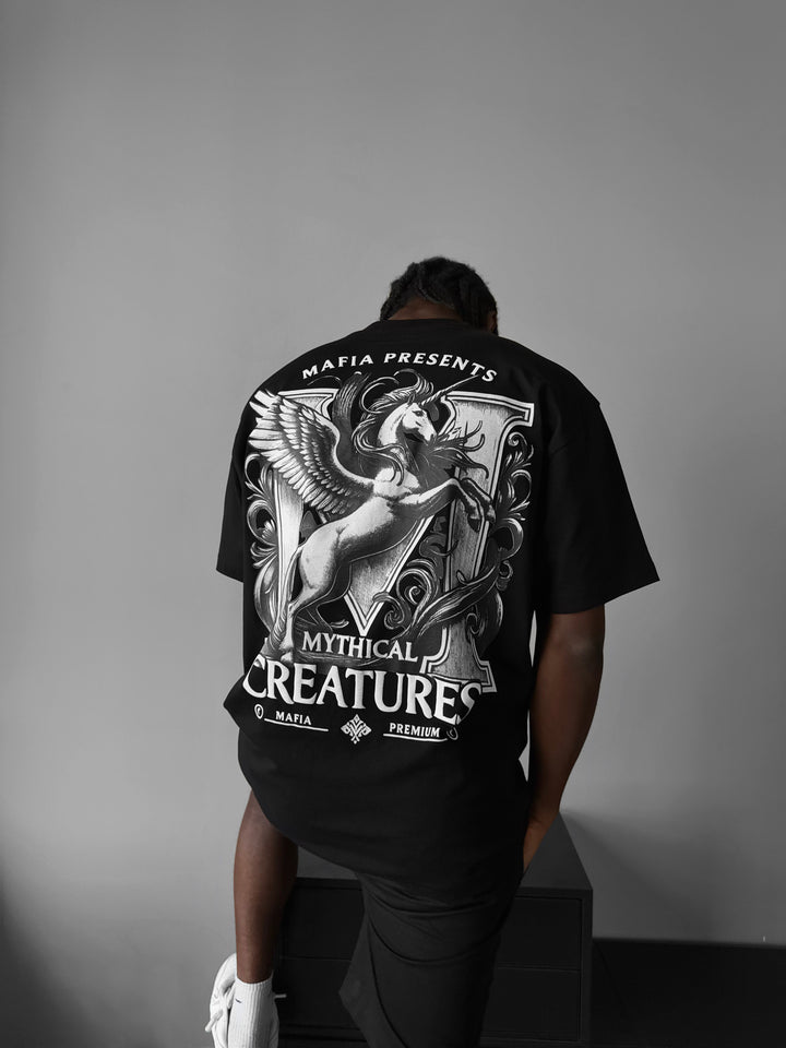 Oversize Creatures T-Shirt - Black