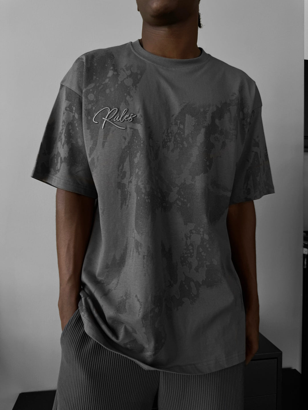 Oversize 'don’t waist it' T-Shirt - Anthracite
