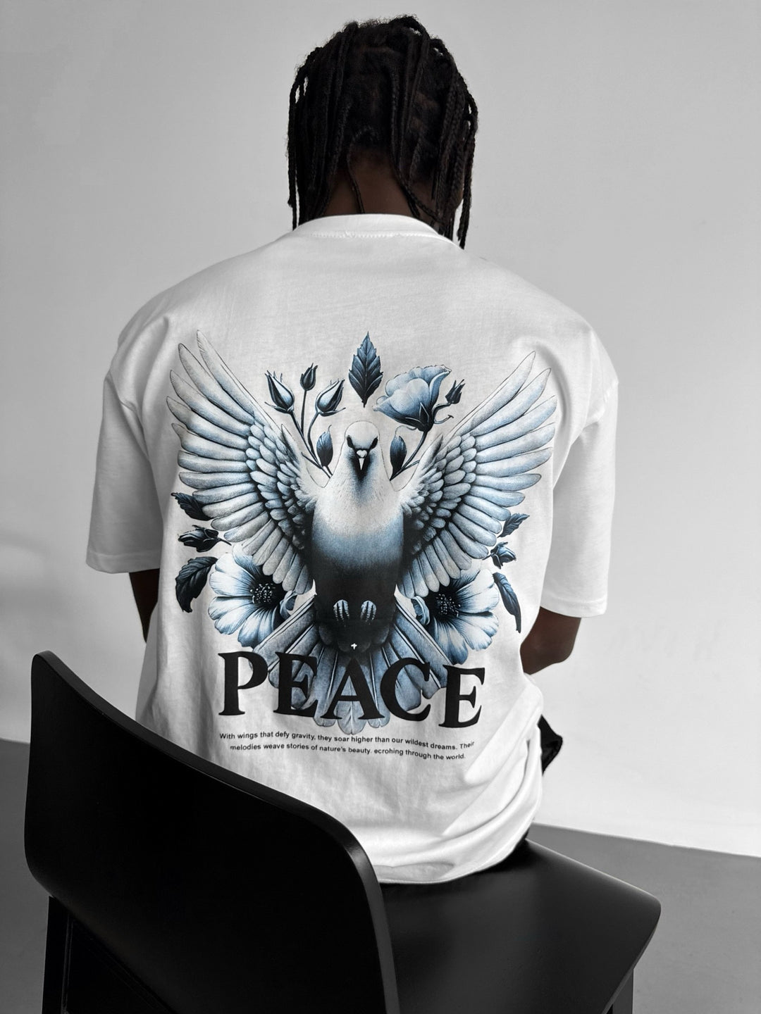 Oversize Peace T-Shirt - Ecru