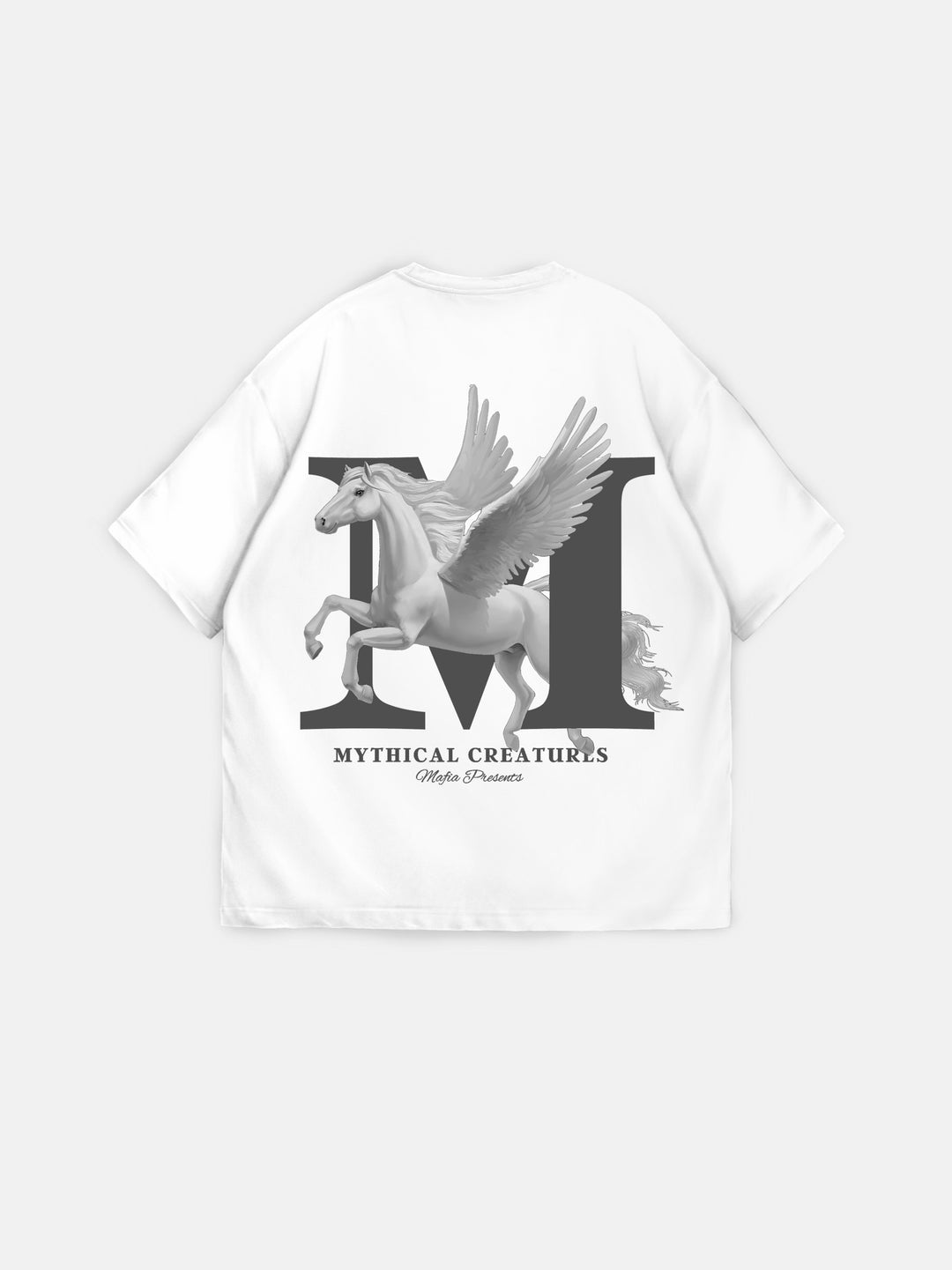 Oversize Mythical Creatures T-shirt - Ecru