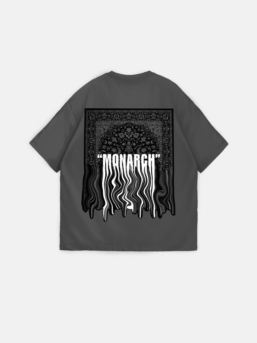 Oversize "Monarch" T-Shirt - Anthracite and White