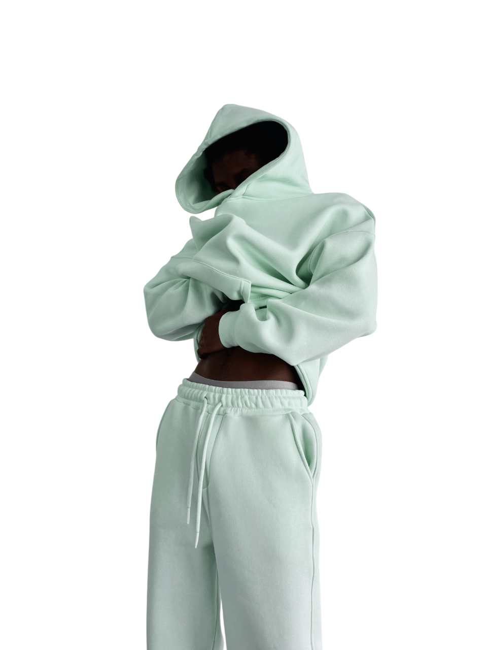 Oversize Basic Hoodie - Misty Jade