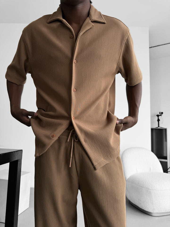 Oversize Cord Shirt - Brown