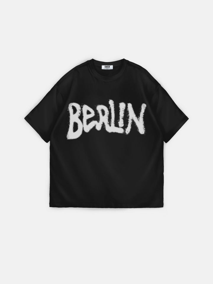 Oversize 'Berlin Sumpf' T-Shirt - Black
