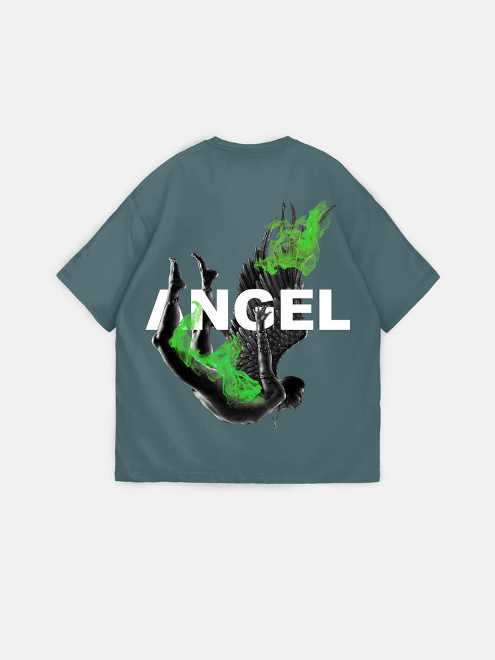 Oversize Fire Angel T-Shirt - Petrol