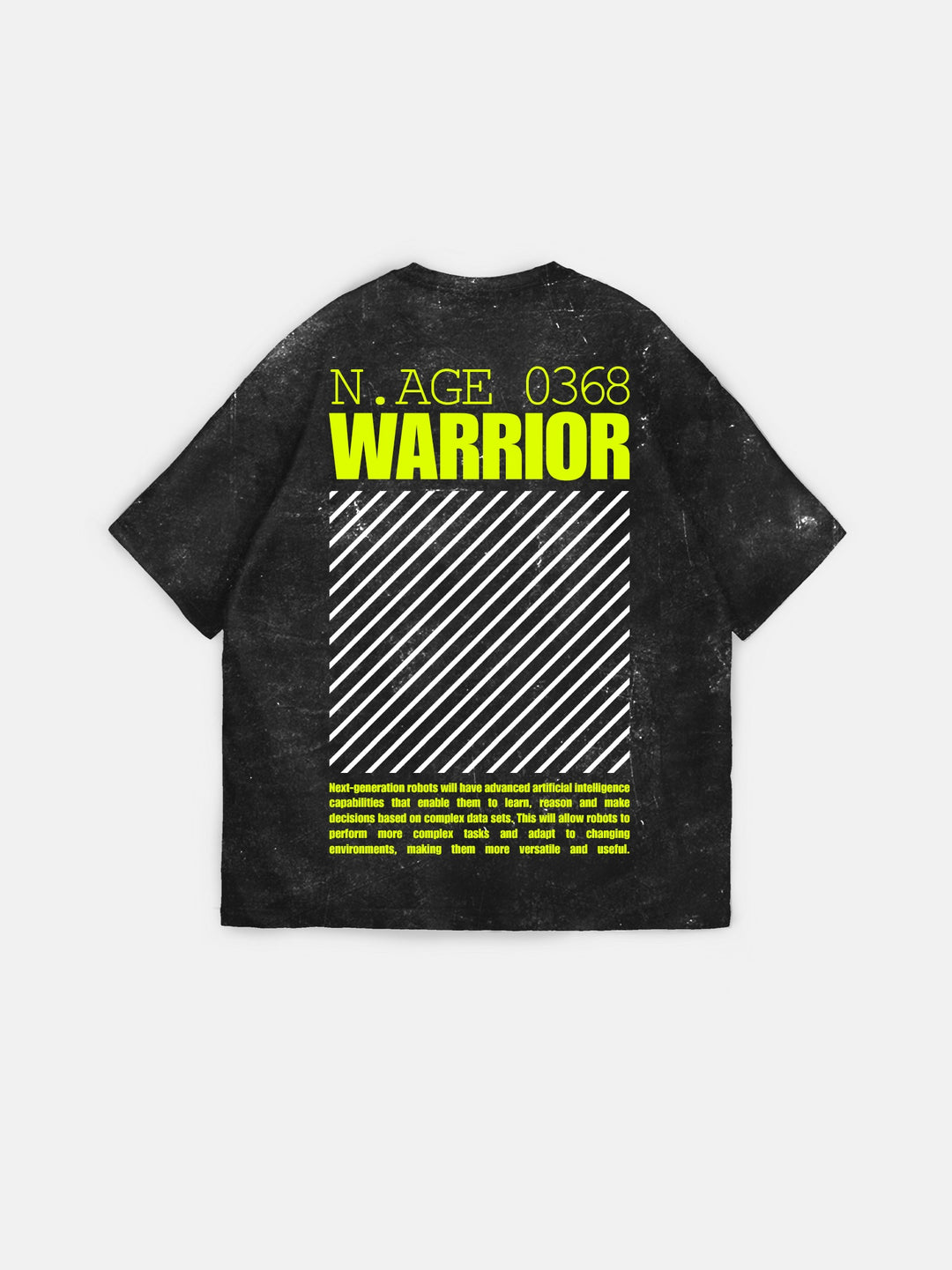 Oversize Warrior T-Shirt - Black and Yellow