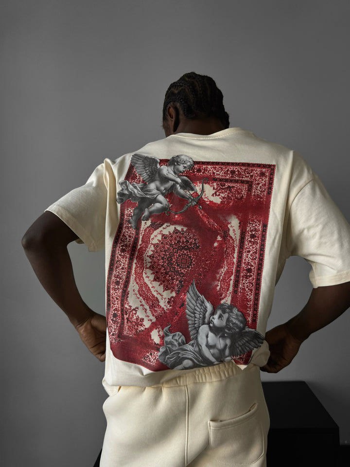 Oversize Carpet Angel T-Shirt - Antique White