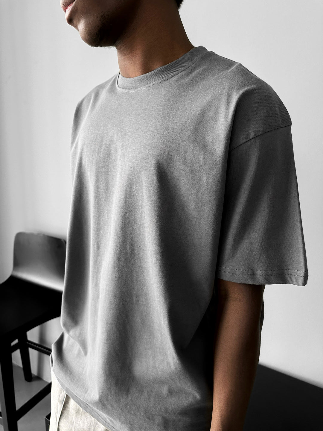 Oversize Basic T-Shirt - Anthracite